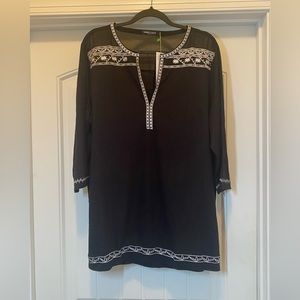 URBAN COCO - Women’s Boho V-neck Embroidery Blouse